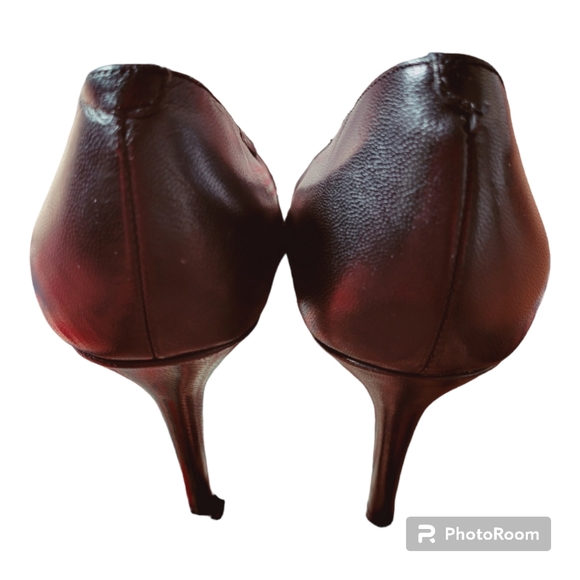 NWOT Marc Fisher Nappa Leather Black Marigolo Heels - Picture 4 of 7